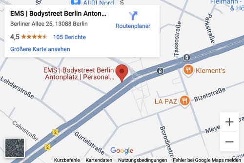 EMS Training Berlin Weißensee Standort Bodystreet Antonplatz